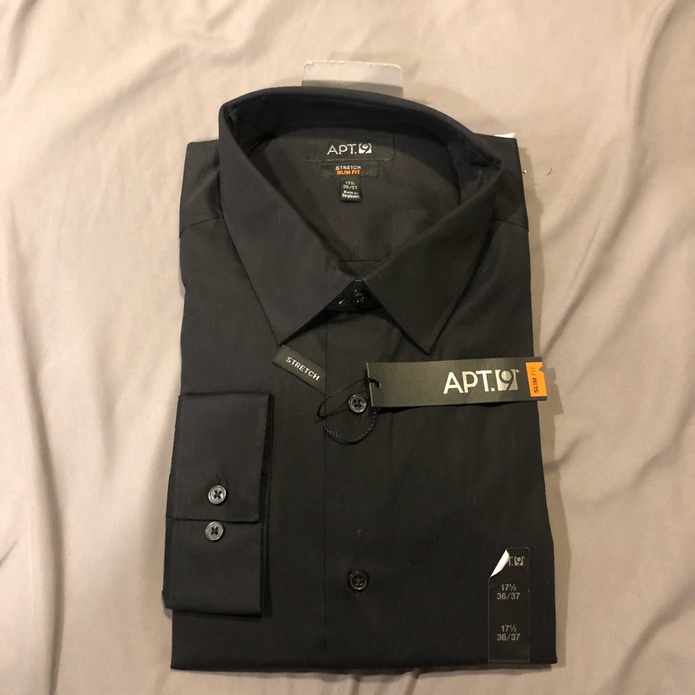 Apt 9 black button down